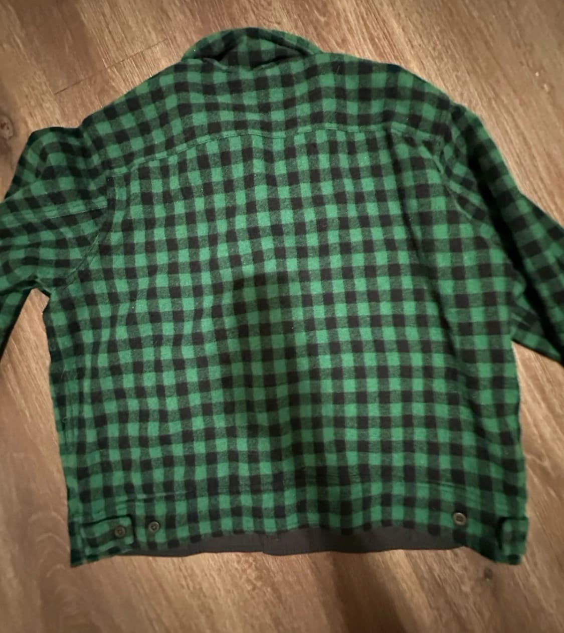 2XL 더블알엘 플래드 울 오버셔츠 그린체크 상품이미지7