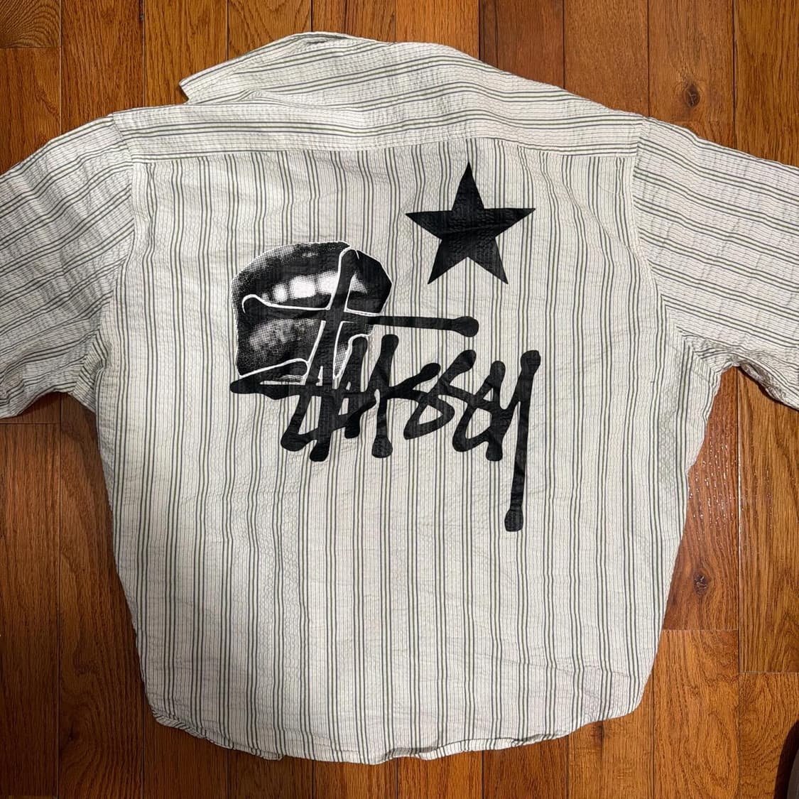 스투시 스트라이프 반팔 셔츠 상품이미지2