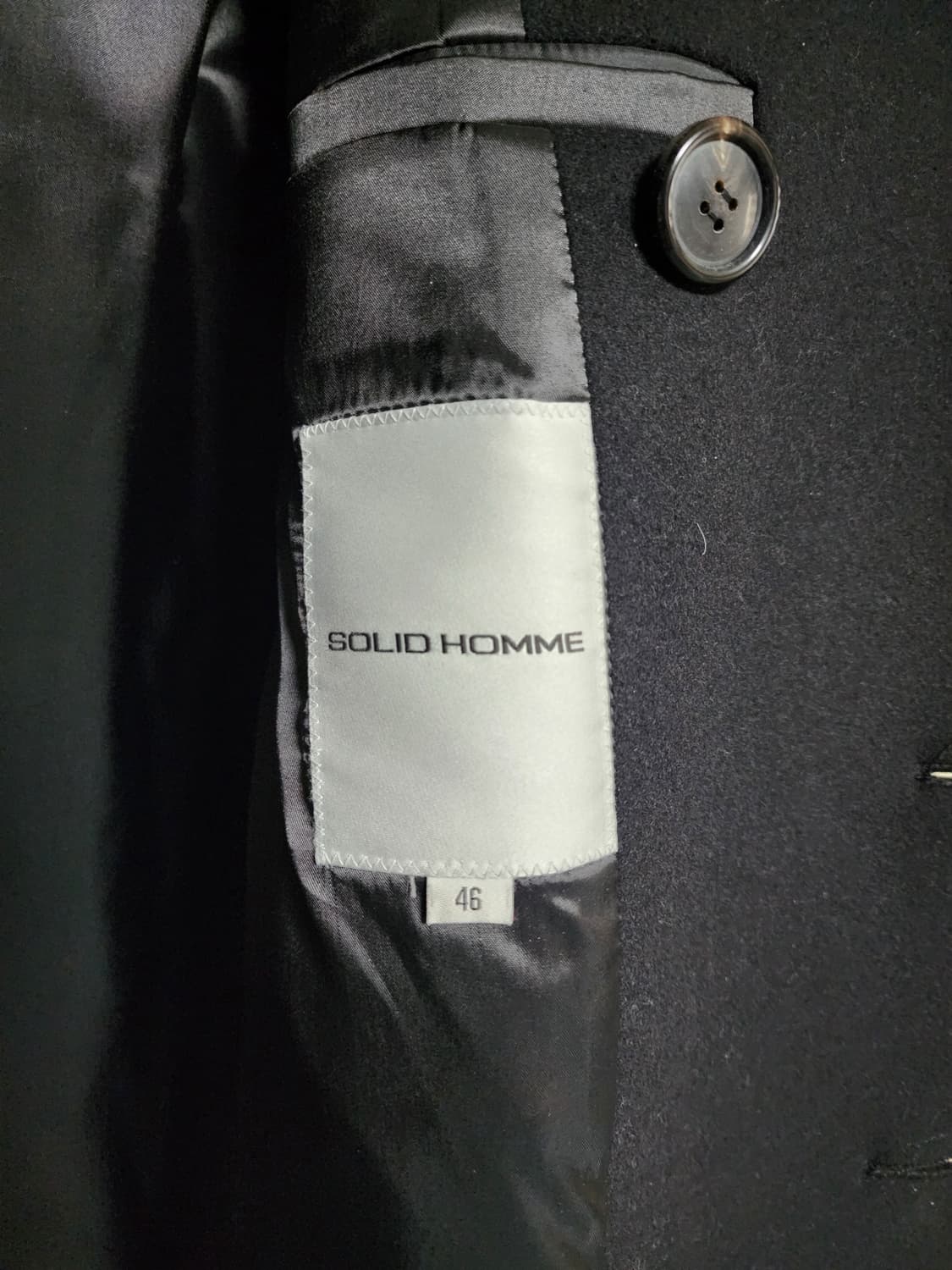 (새상품)솔리드옴므 30주년 런웨이 블랙 코트 46사이즈 상품이미지8