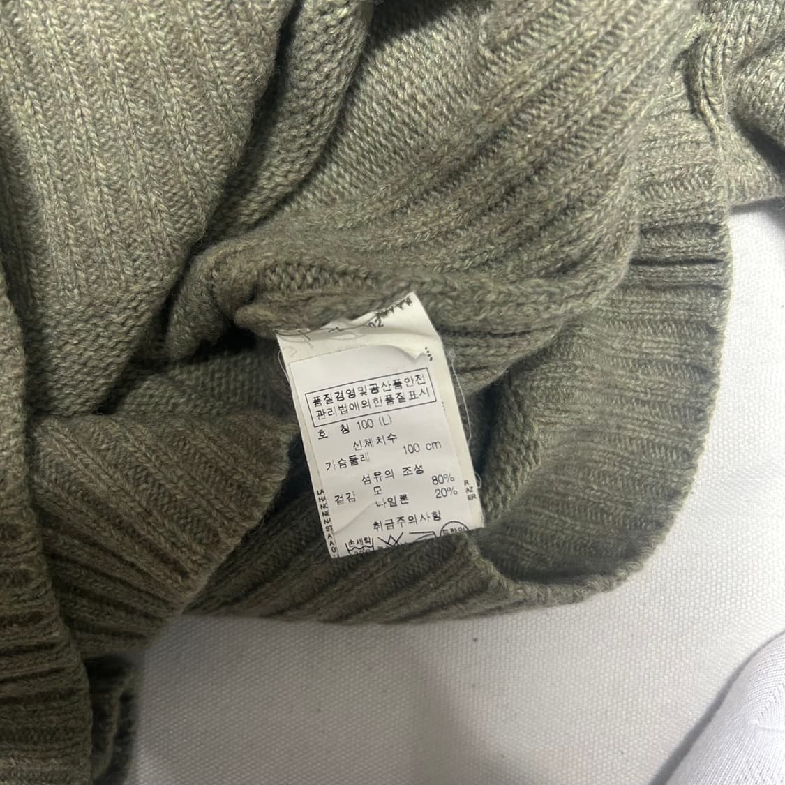 L 디젤 로고 그래픽 그린 울 니트  상품이미지5