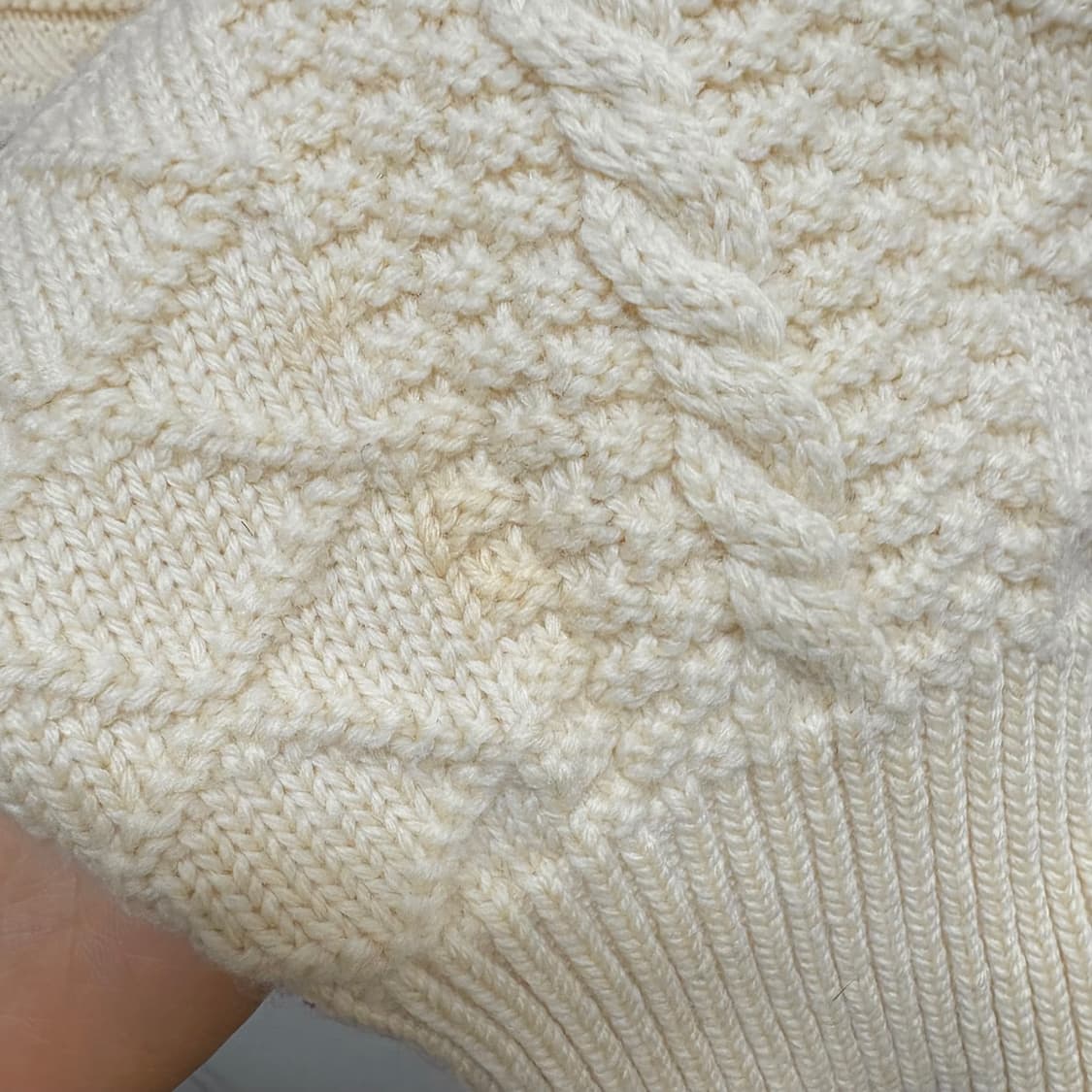 ixiz 아이보리 꽈배기 울 에스닉 니트 (JPN) 상품이미지3