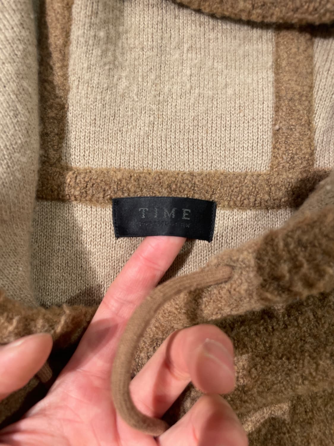 타임 옴므 브라운 울 부클 후디 상품이미지7