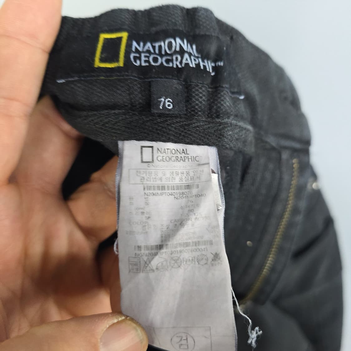 내셔널지오그래픽(national geographic) 데님 카고팬츠 블랙 상품이미지8