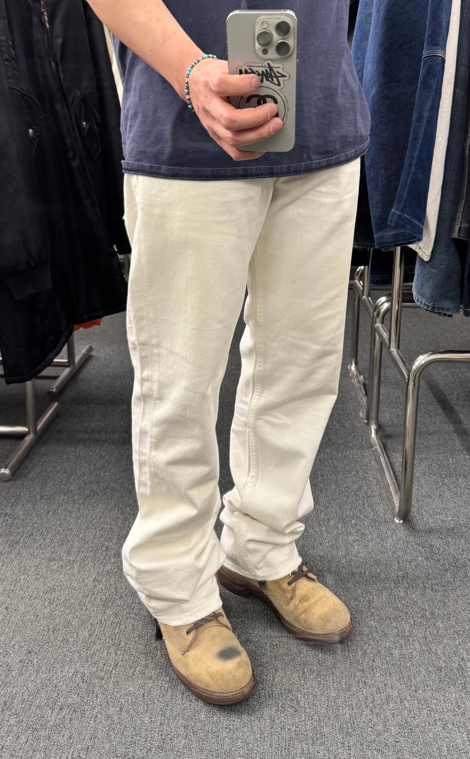 OS)랄프로렌 빈티지 크림 데님팬츠 상품이미지1