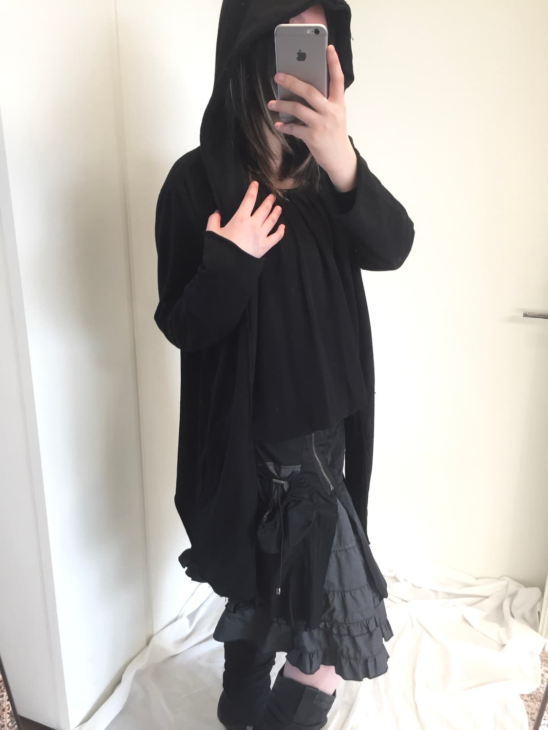 Witch unbalanced hoodie Outer 상품이미지2