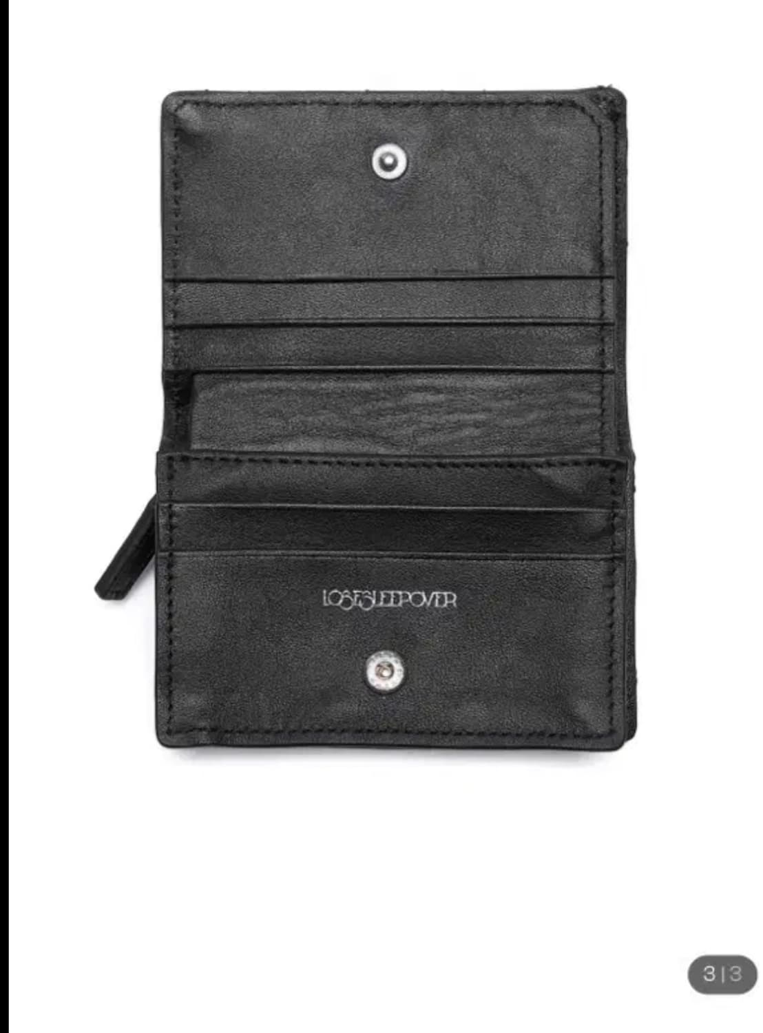 루즈슬립오버 미니 스터드 퍼프 카우 레더 월렛 상품이미지2