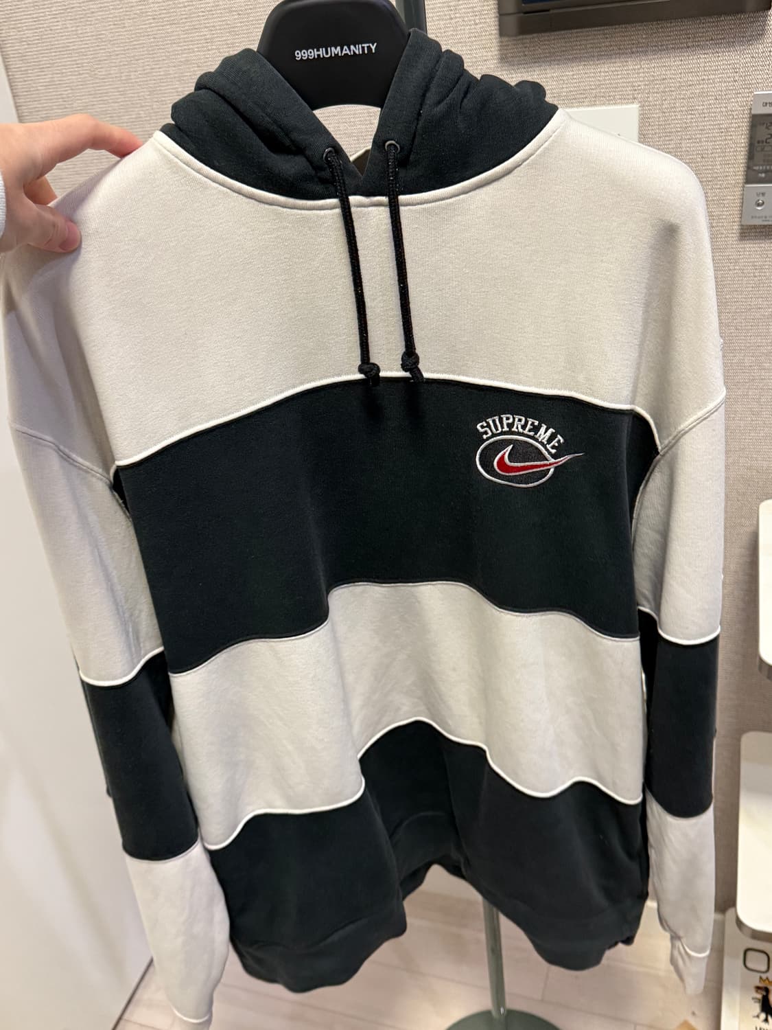 19SS 슈프림 나이키 콜라보 스트라이프 후드티 M 상품이미지1