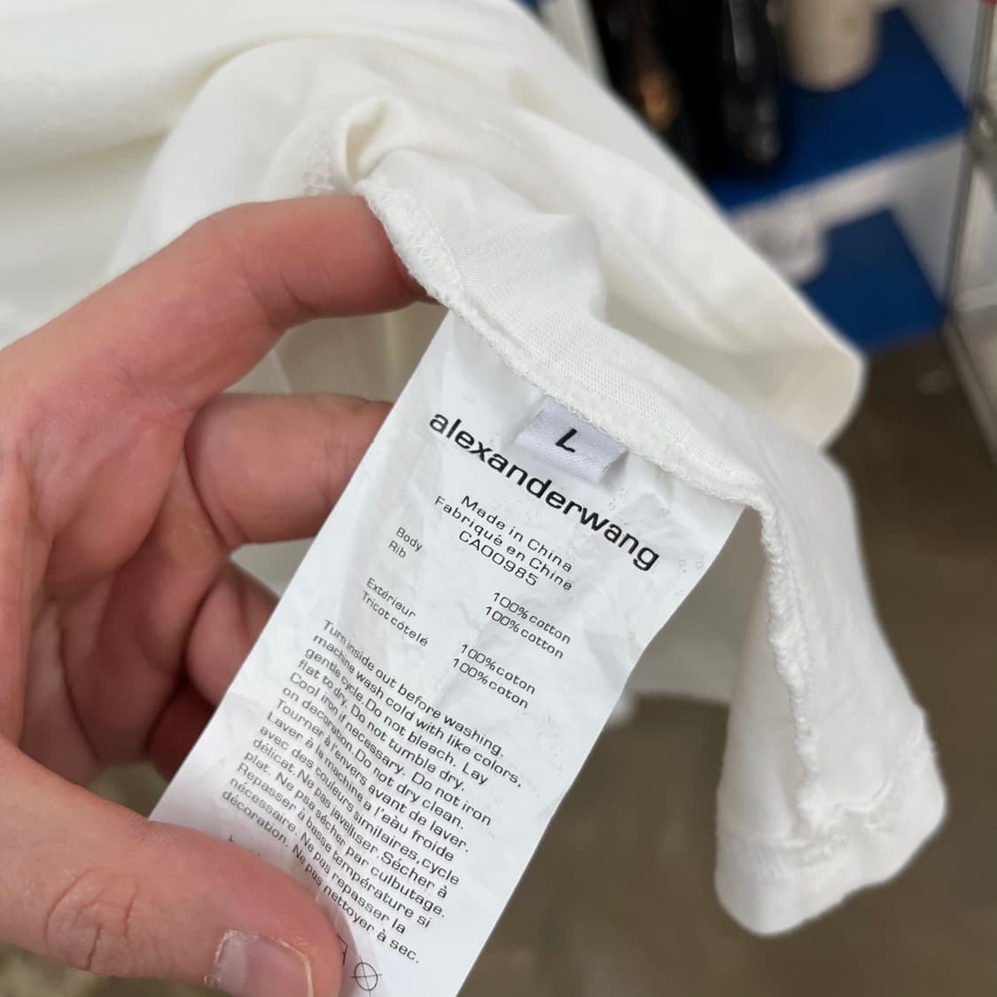 알렉산더왕 큐빅 로고 반팔 티셔츠 L 상품이미지4