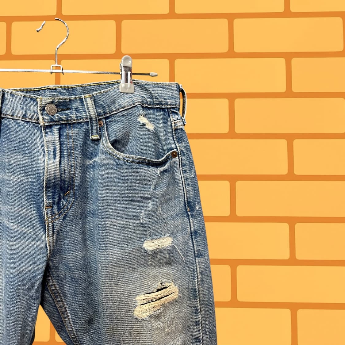 리바이스 502 데미지드 데님 팬츠 (32) 상품이미지5