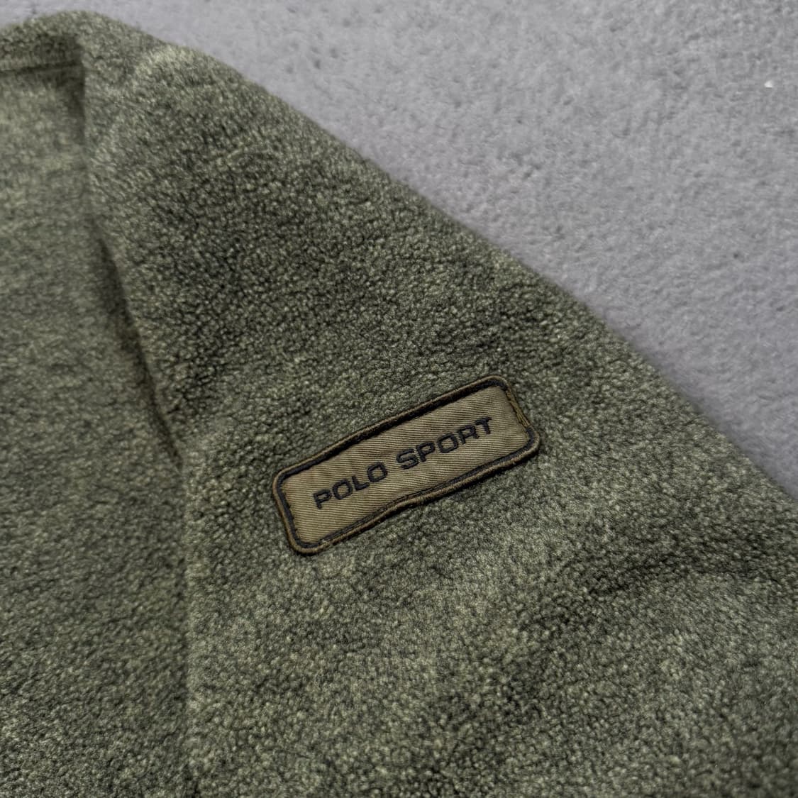 90's 폴로 카키 플리스 집업 자켓 상품이미지3