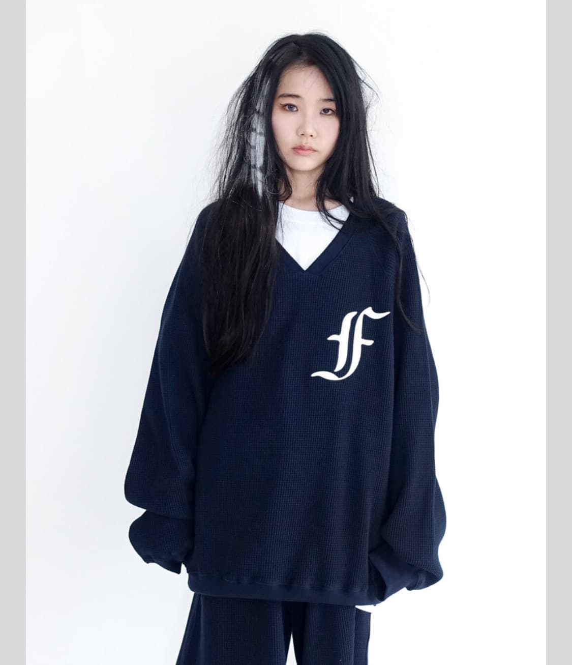 샵페어리 와플 니트 맨투맨 상품이미지1