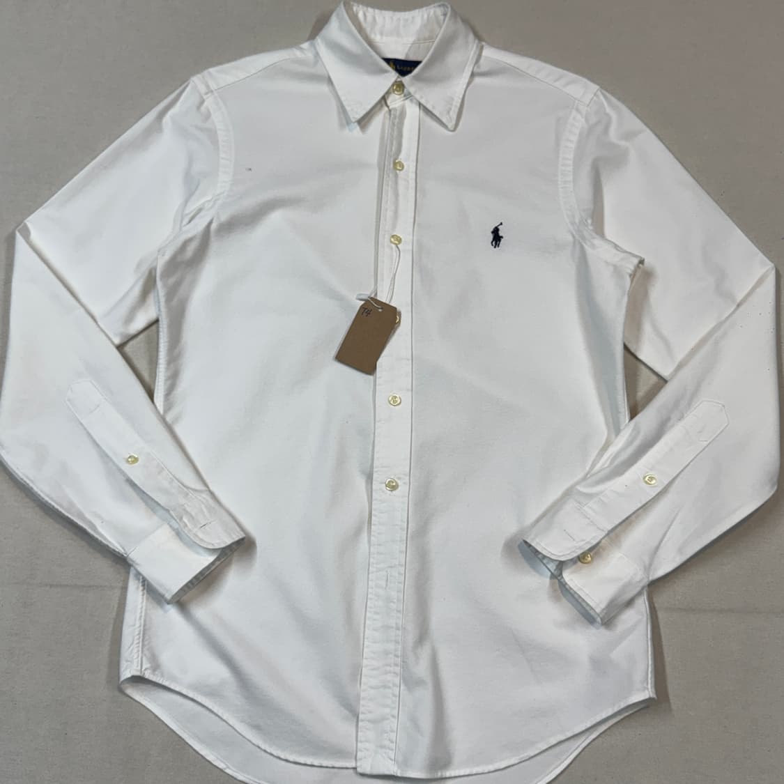 XS) 폴로 랄프로렌 클래식 화이트 옥스포드 셔츠 T4 상품이미지2