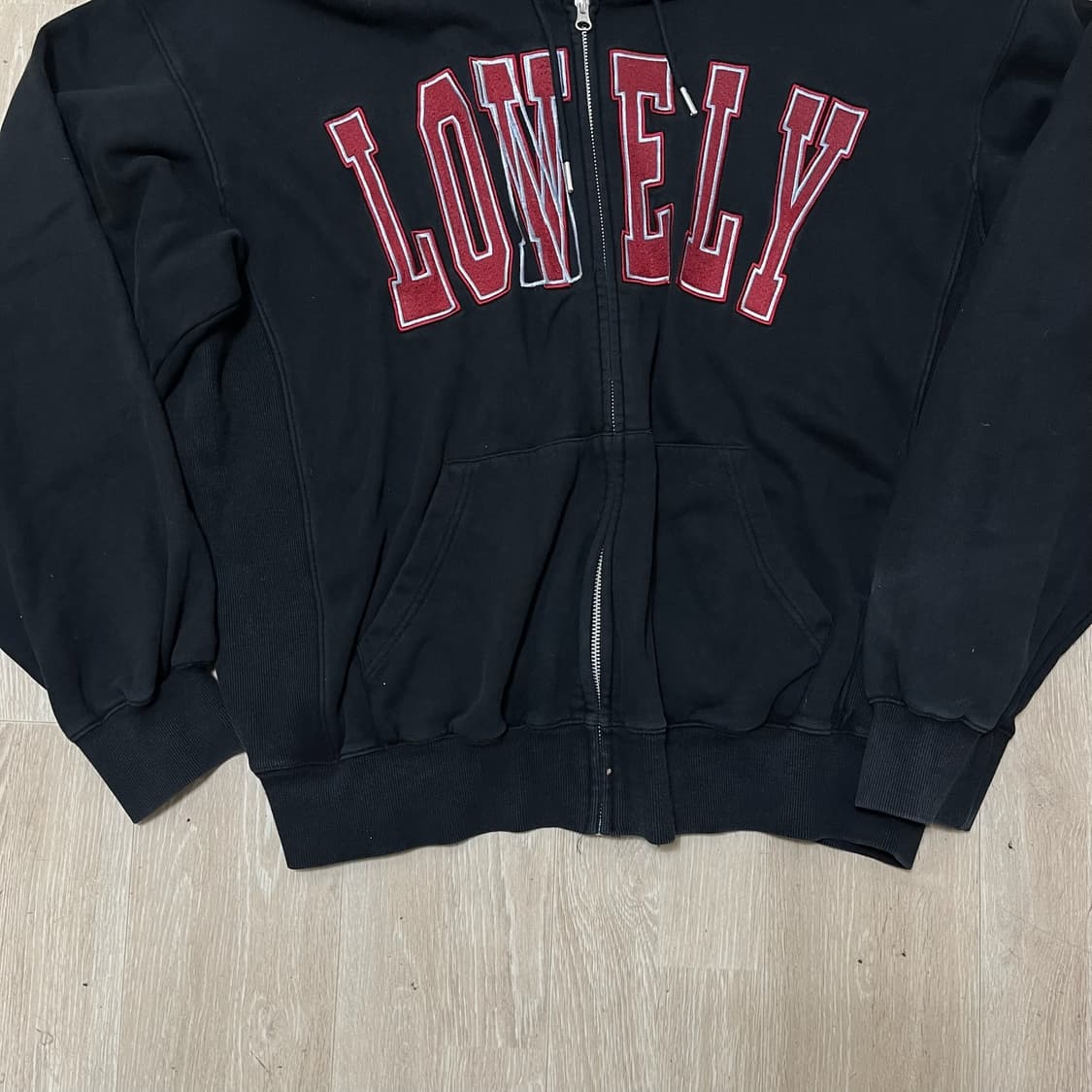 노앙 LONELY 빅로고 오버사이즈 후드집업 L  상품이미지4