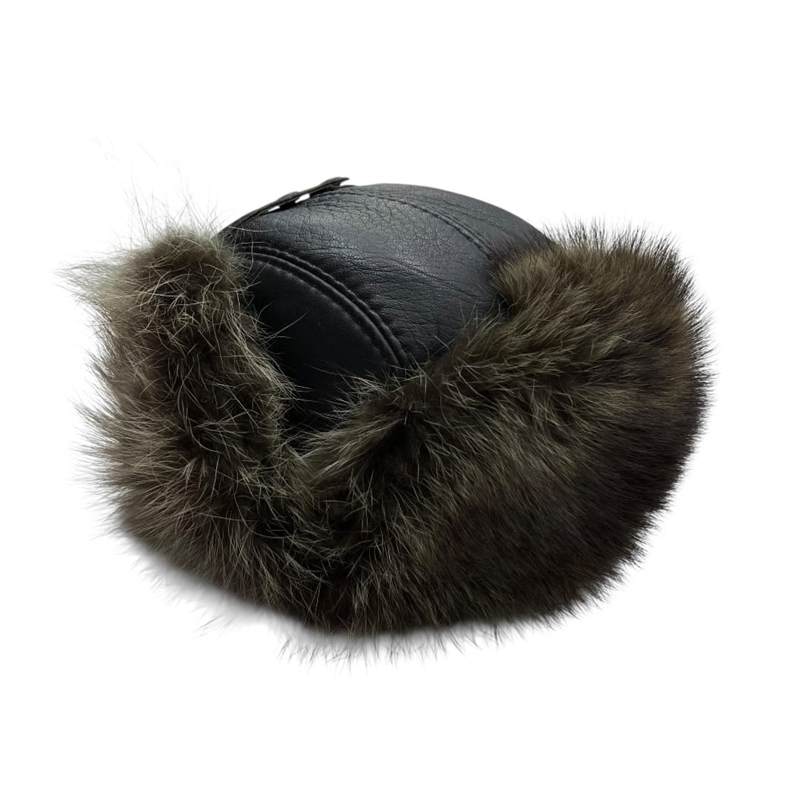 빈티지 퍼가죽 블랙 군밤모자 상품이미지7
