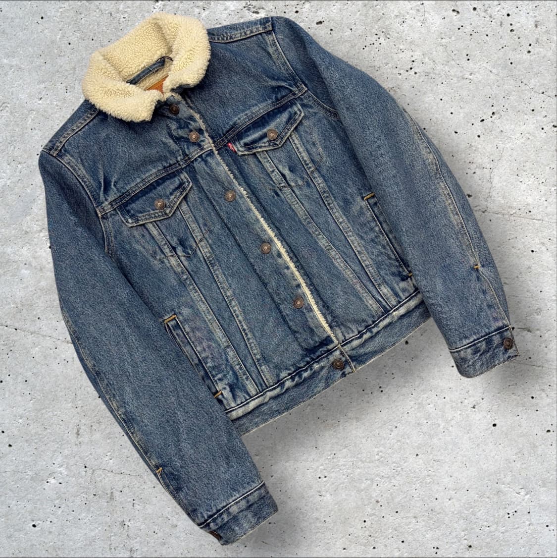 [S] 리바이스 청 데님 자켓 쉐르파 카라 D162 상품이미지1