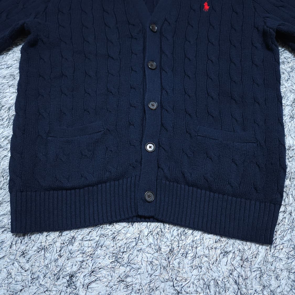 폴로랄프로렌) M 남자 케이블니트 꽈배기가디건 / 왕눈이샵 상품이미지4