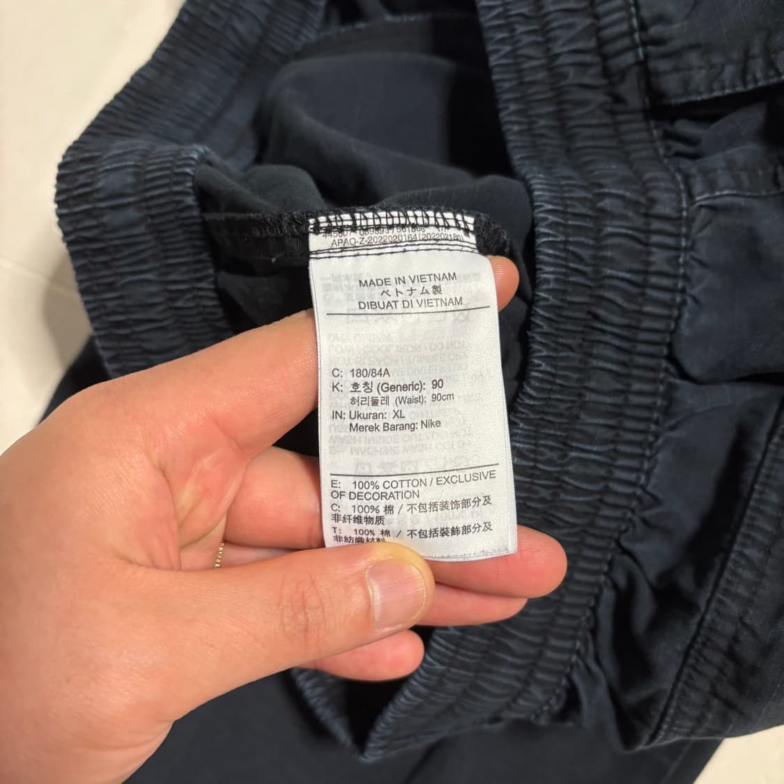 정품 나이키 립스탑 블랙 카고팬츠 밴딩 바지 상품이미지9