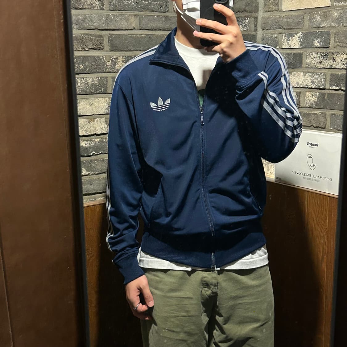 105) 아디다스 파이어버드 네이비 삼선 져지 트랙탑 집업 상품이미지9