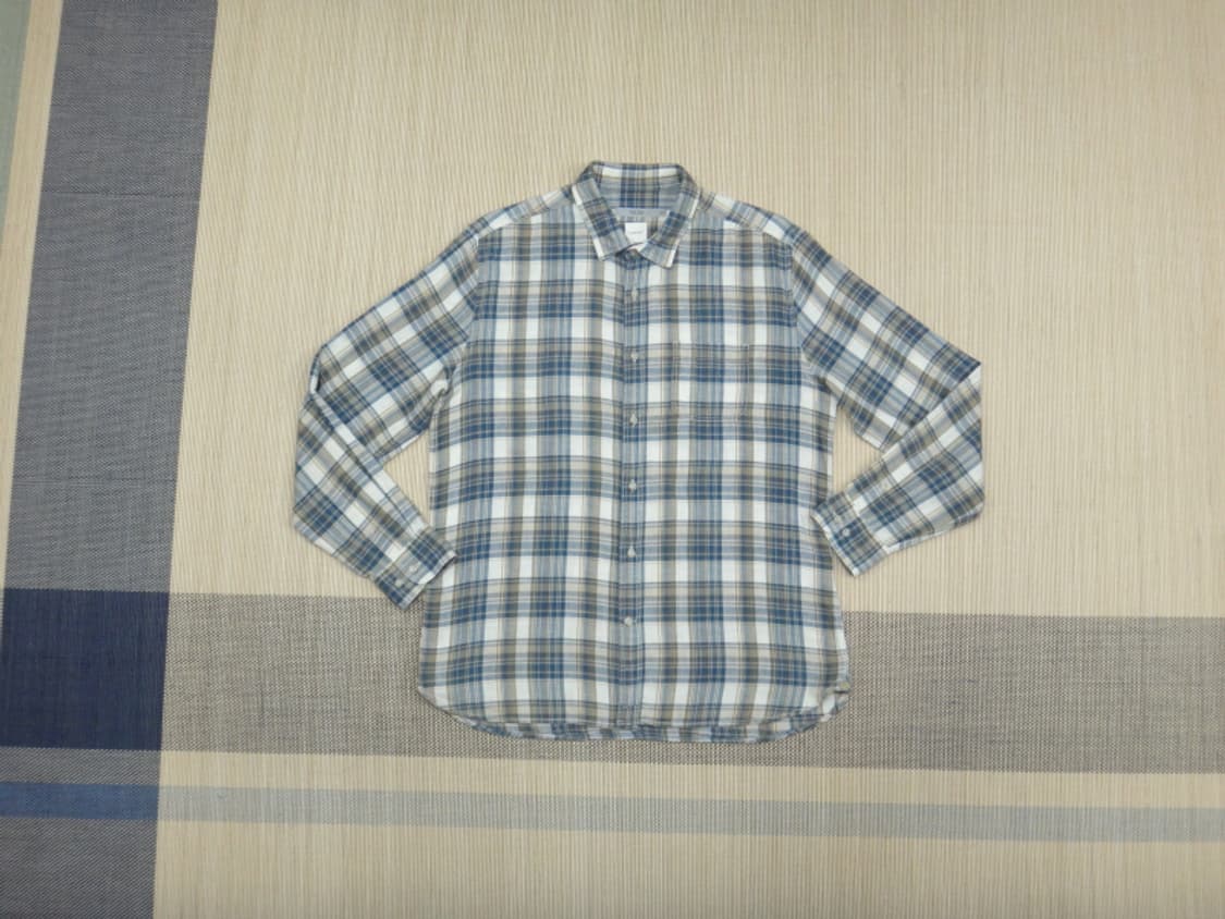 (105) 코오롱 시리즈 마드라스 체크 린넨 긴팔 셔츠 상품이미지1