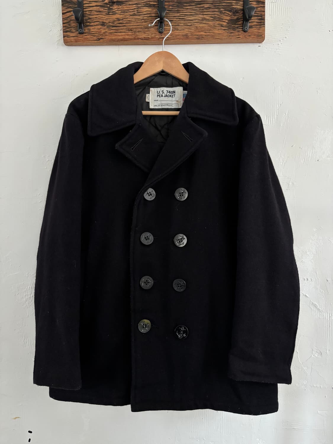 Schott NYC 쇼트 뉴욕 멜튼 울 피코트 상품이미지5