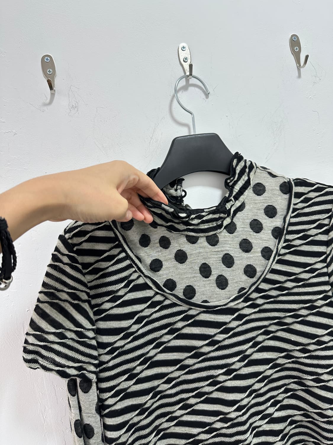 Vintage dot layered sleeve 상품이미지5