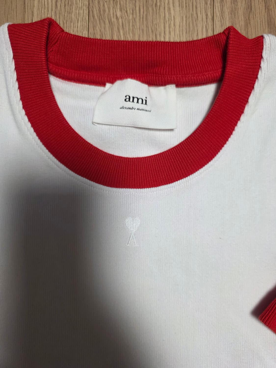 아미 하트로고 코튼반팔티/UTS005.JE0010 상품이미지2