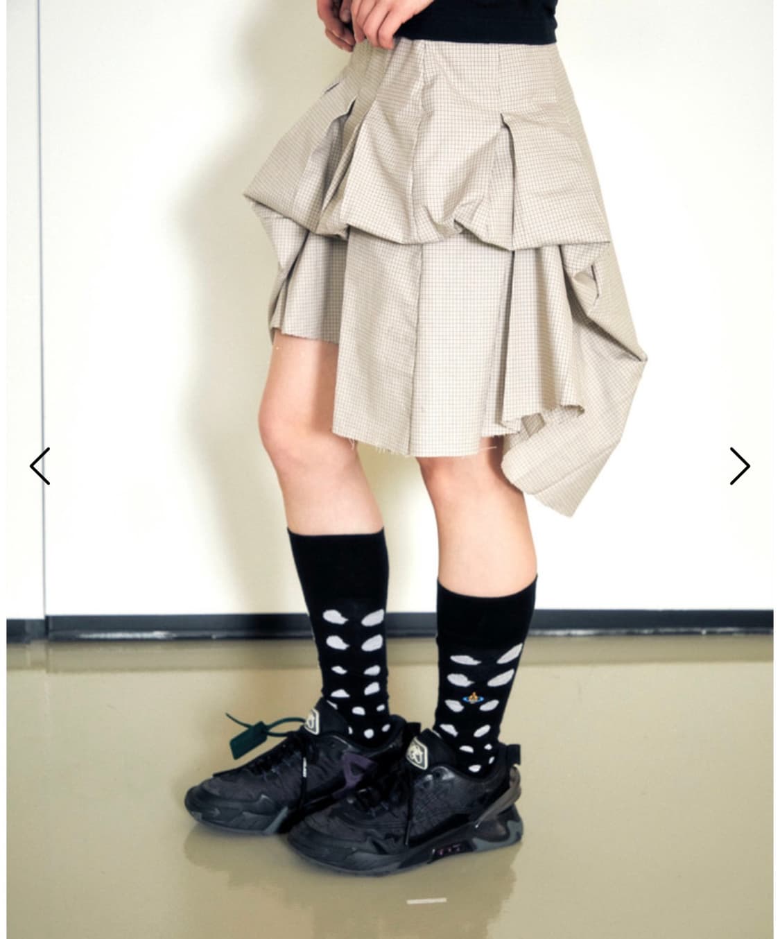 로레일즈 언발란스 플리츠 스커트 상품이미지3