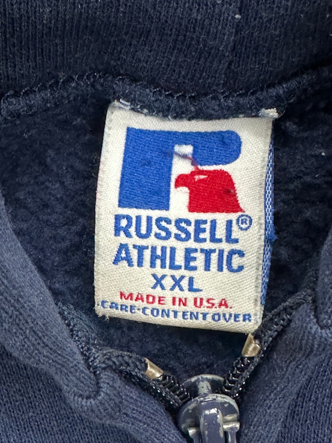 90s 러셀 네이비 후드집업 XXL 상품이미지4