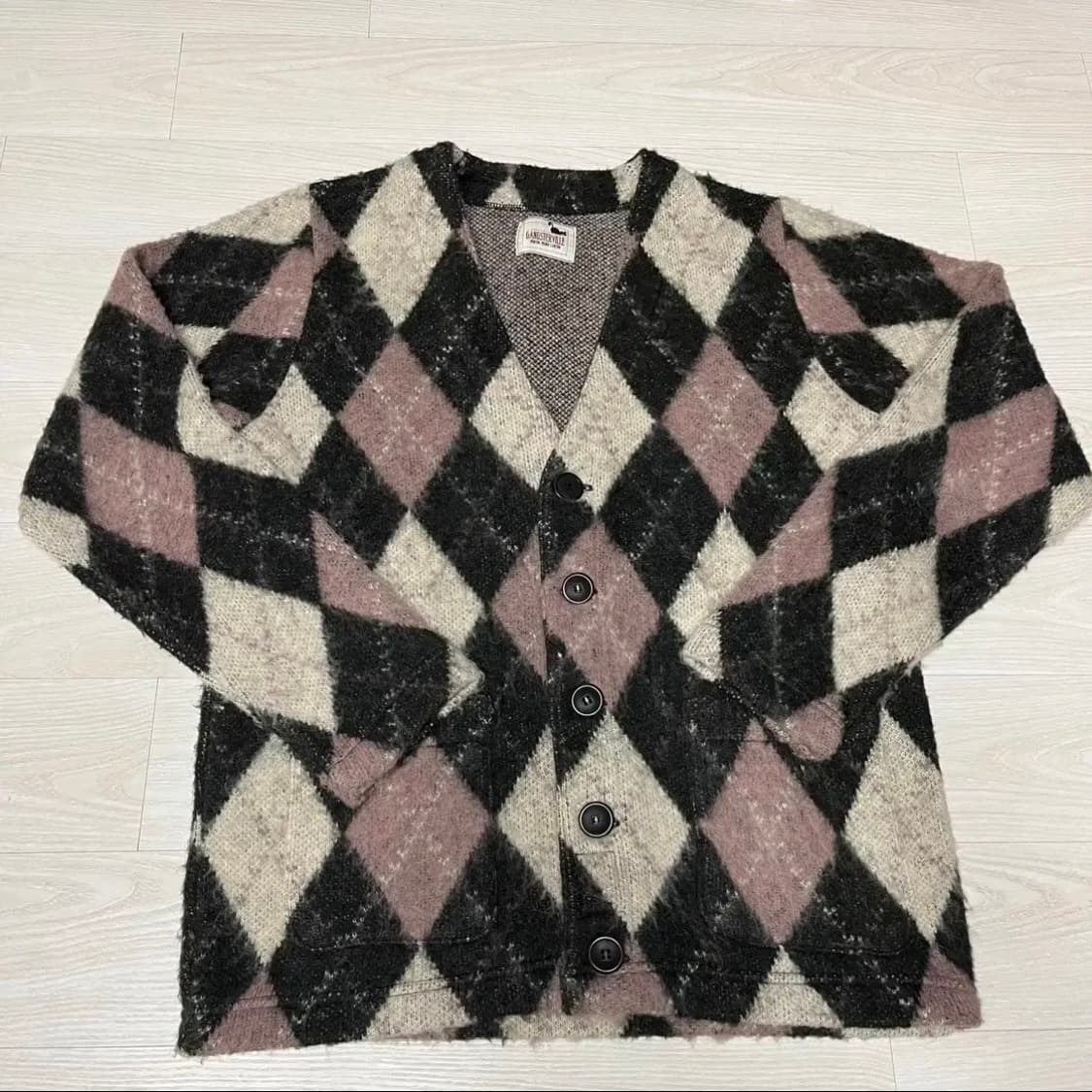 글래드핸드 갱스터빌 아가일 체크 가디건 M사이즈 상품이미지1