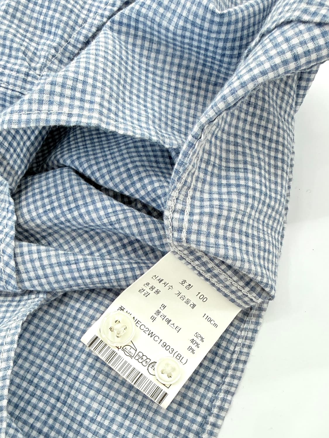 Edition 잔체크 코튼 버튼다운 셔츠 상품이미지4