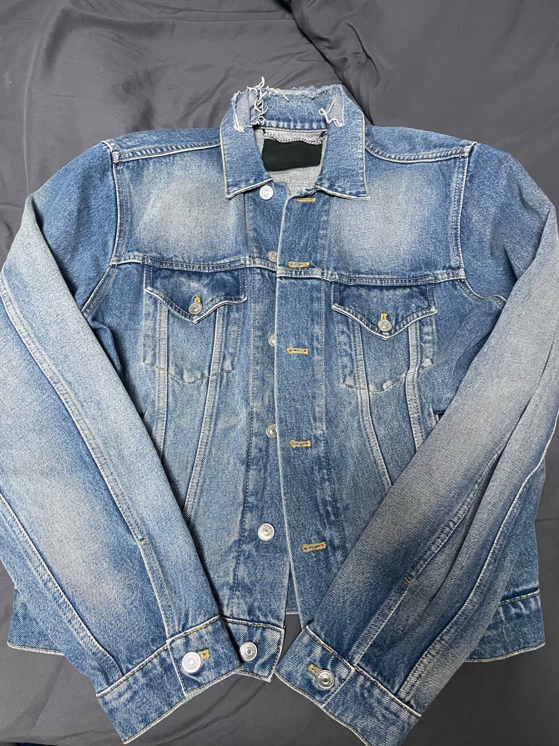 [50] 발렌시아가 2017 웨이브로고 데님자켓 상품이미지2