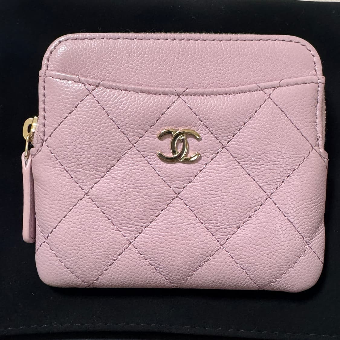 샤넬 클래식 캐비어 지퍼 카드지갑 연핑크 새제품 AP2061 상품이미지2