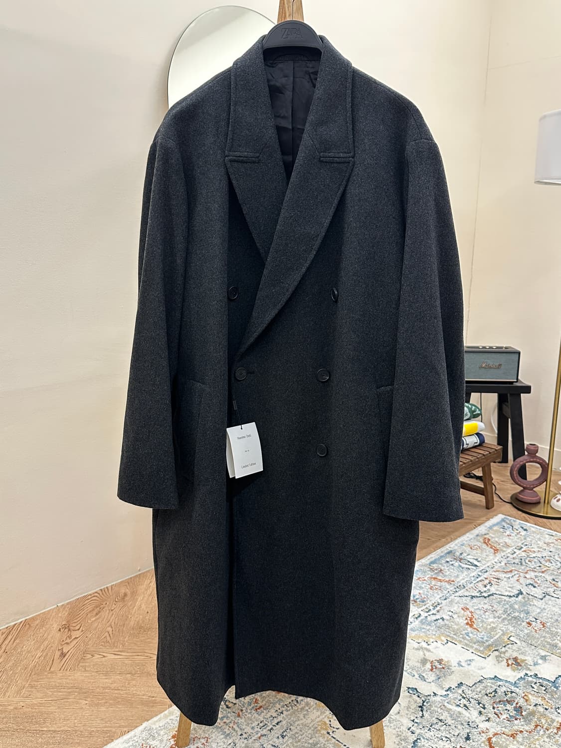 [새제품] 마시모두띠 리미티드 오버핏 더블코트 54 다크그레이 상품이미지1
