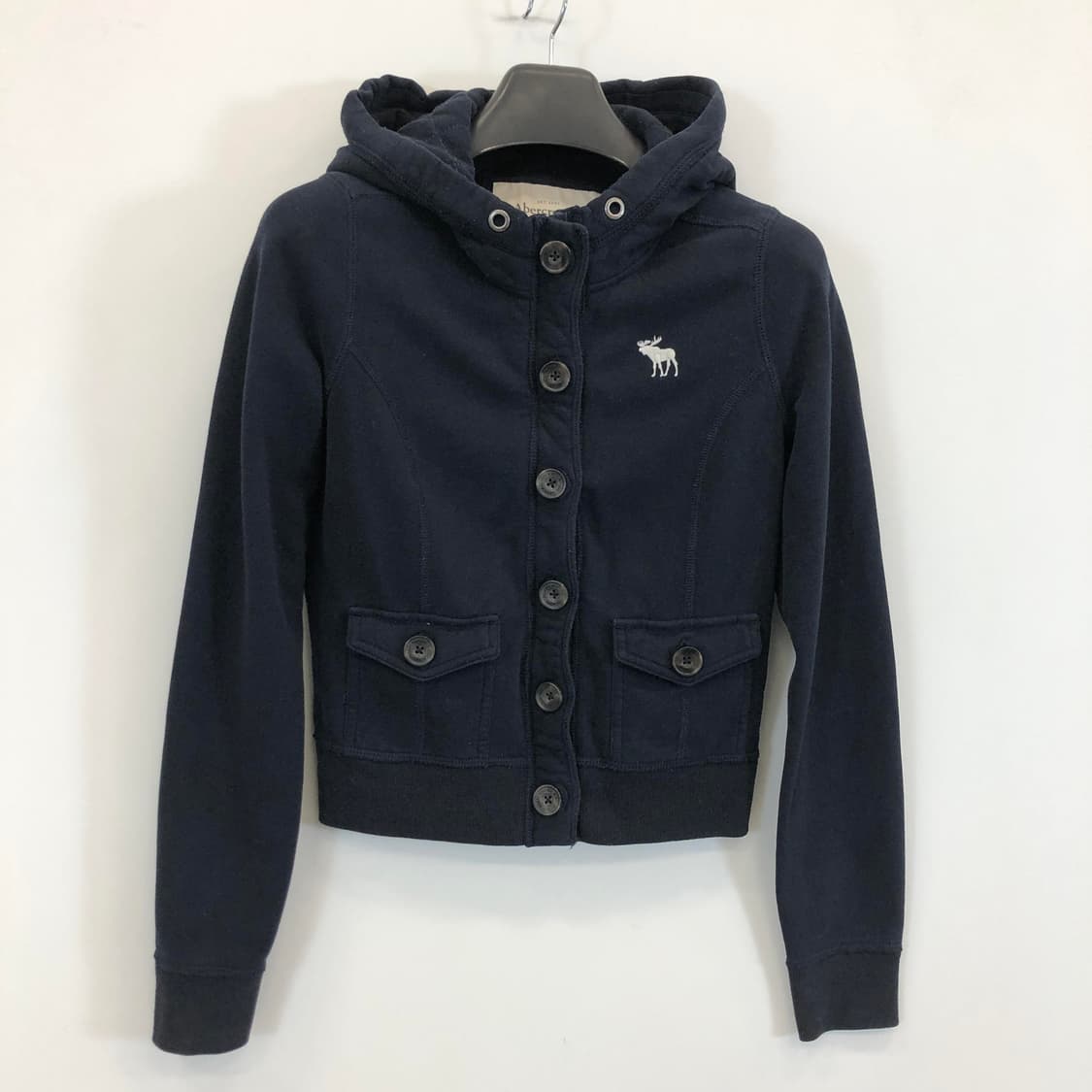 아베크롬비 Y2K 버튼 네이비 후드집업 M 상품이미지1