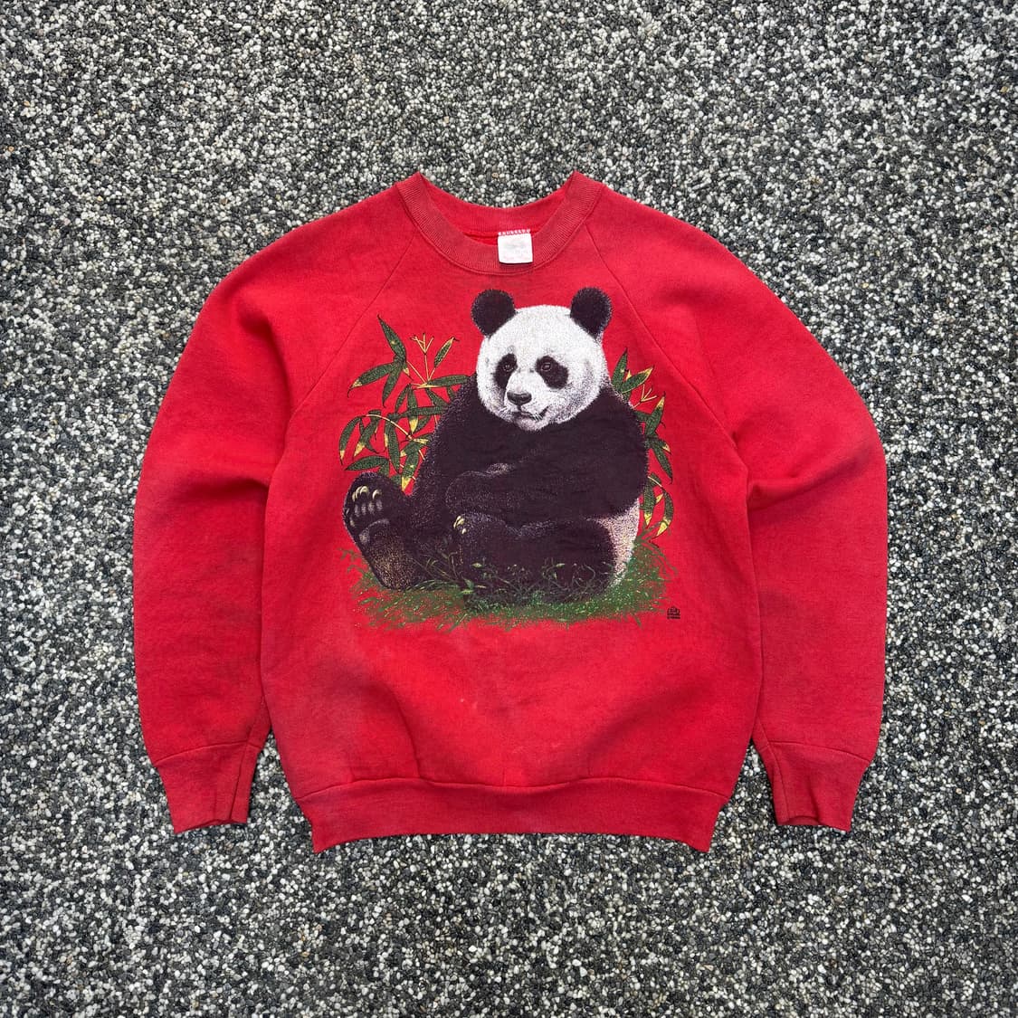 90s 프룻오브더룸 판다곰 스웻셔츠 맨투맨 made in USA (M)  상품이미지2