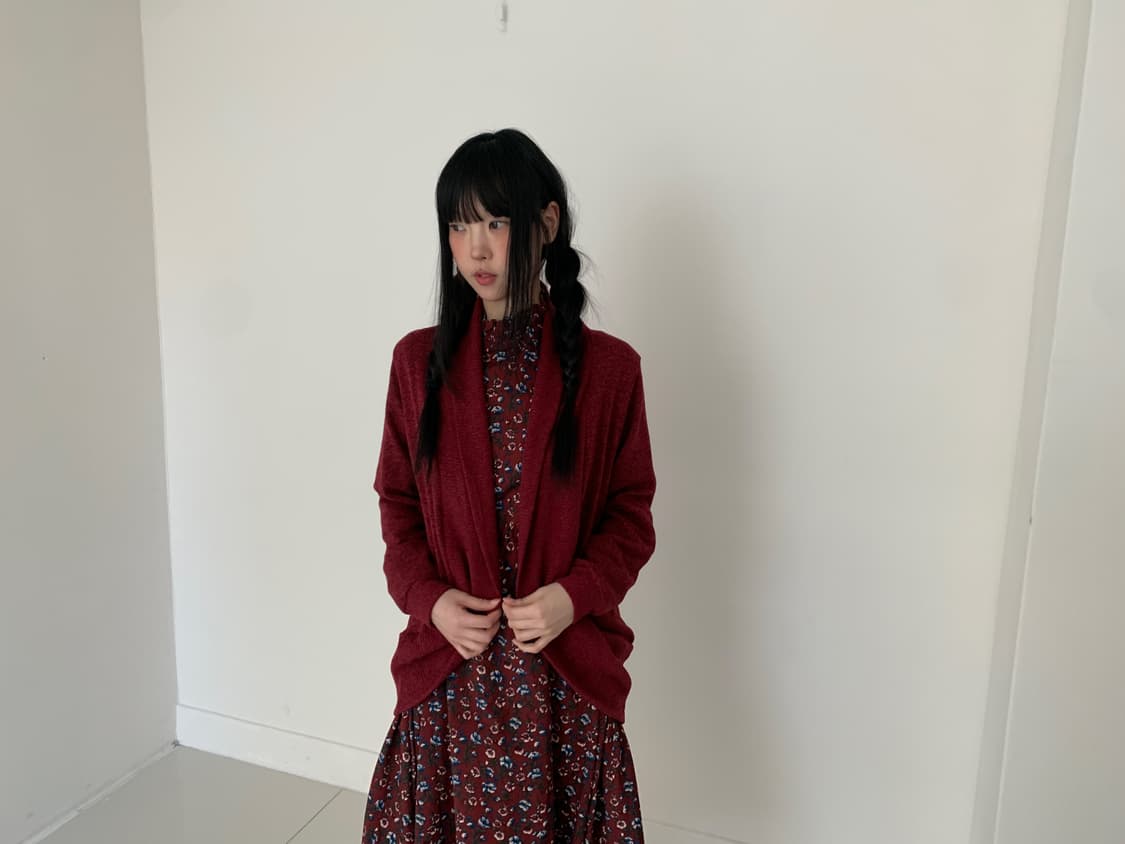 Robe loose cardigan(red) 상품이미지4