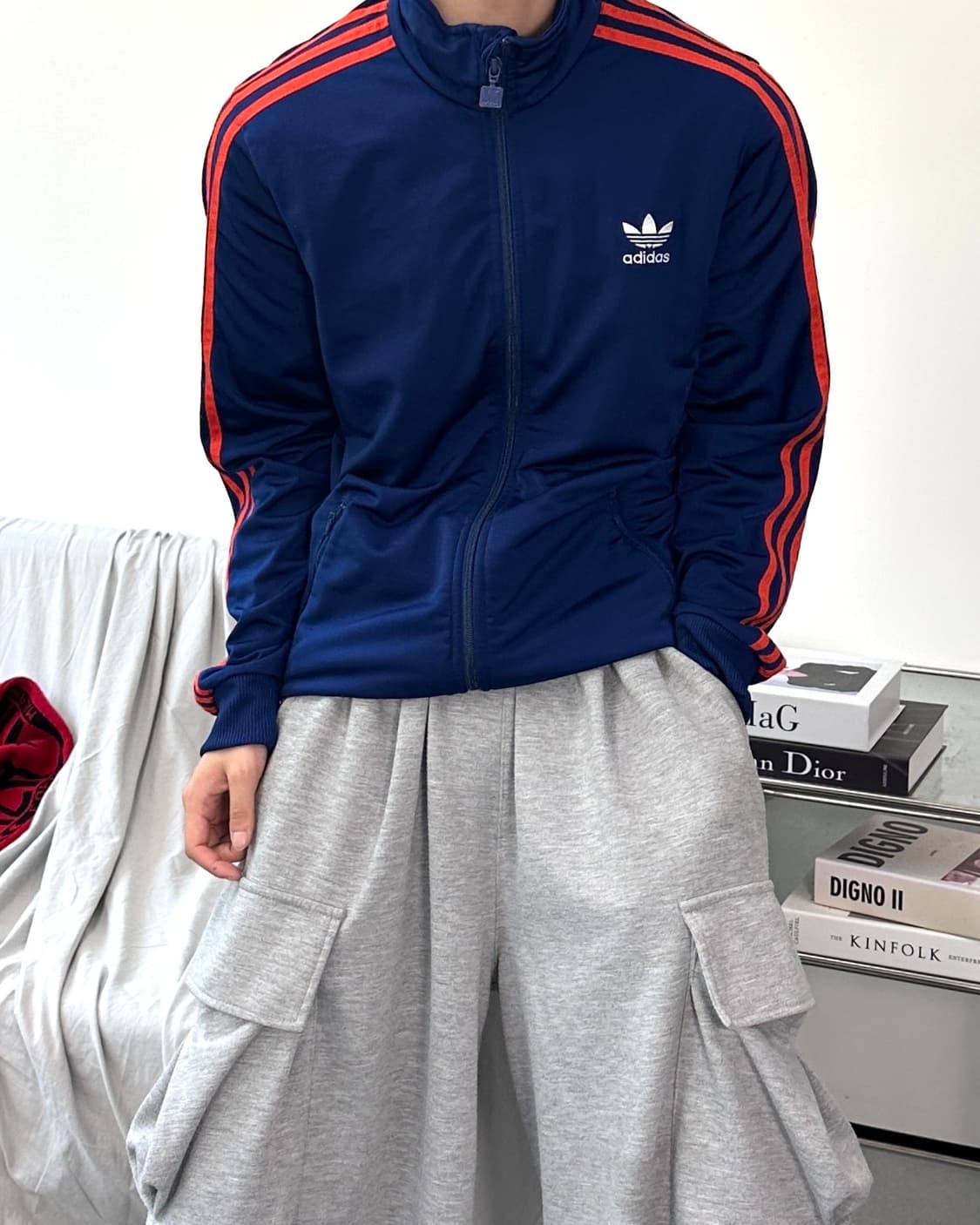 아디다스 유로파 네이비 오렌지 트랙탑 져지 상품이미지2