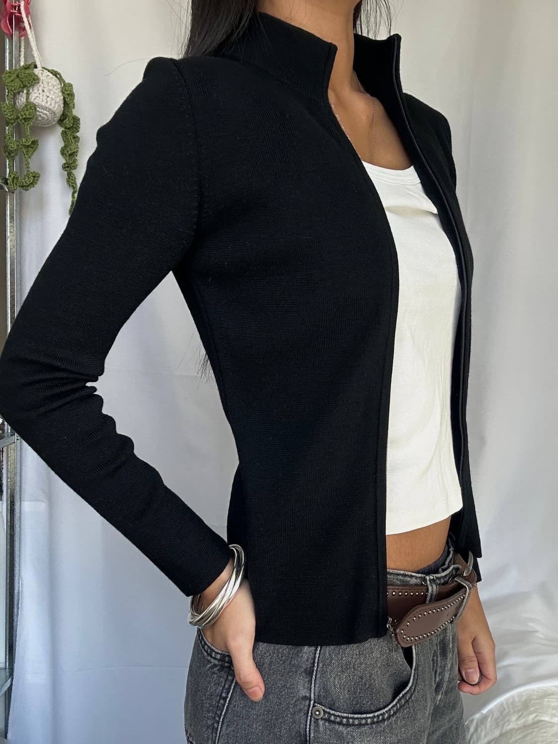 빈티지 울 풀집업 니트 가디건 상품이미지4