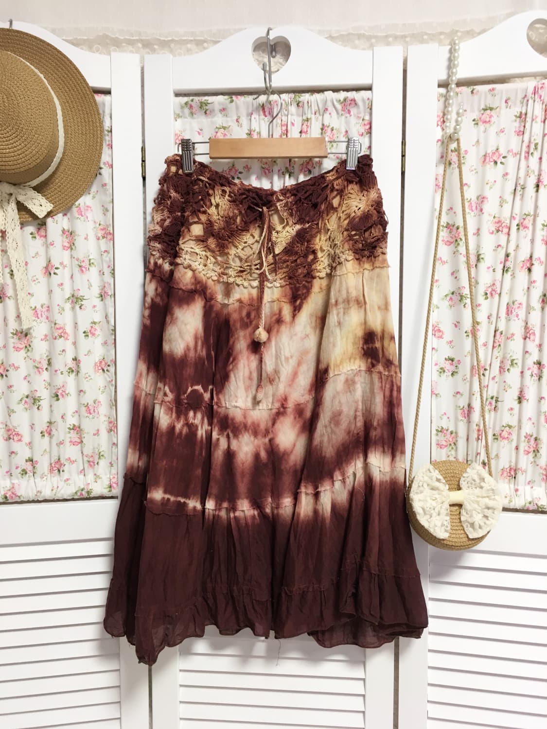 빈티지 히피 타이다이 스커트 상품이미지1