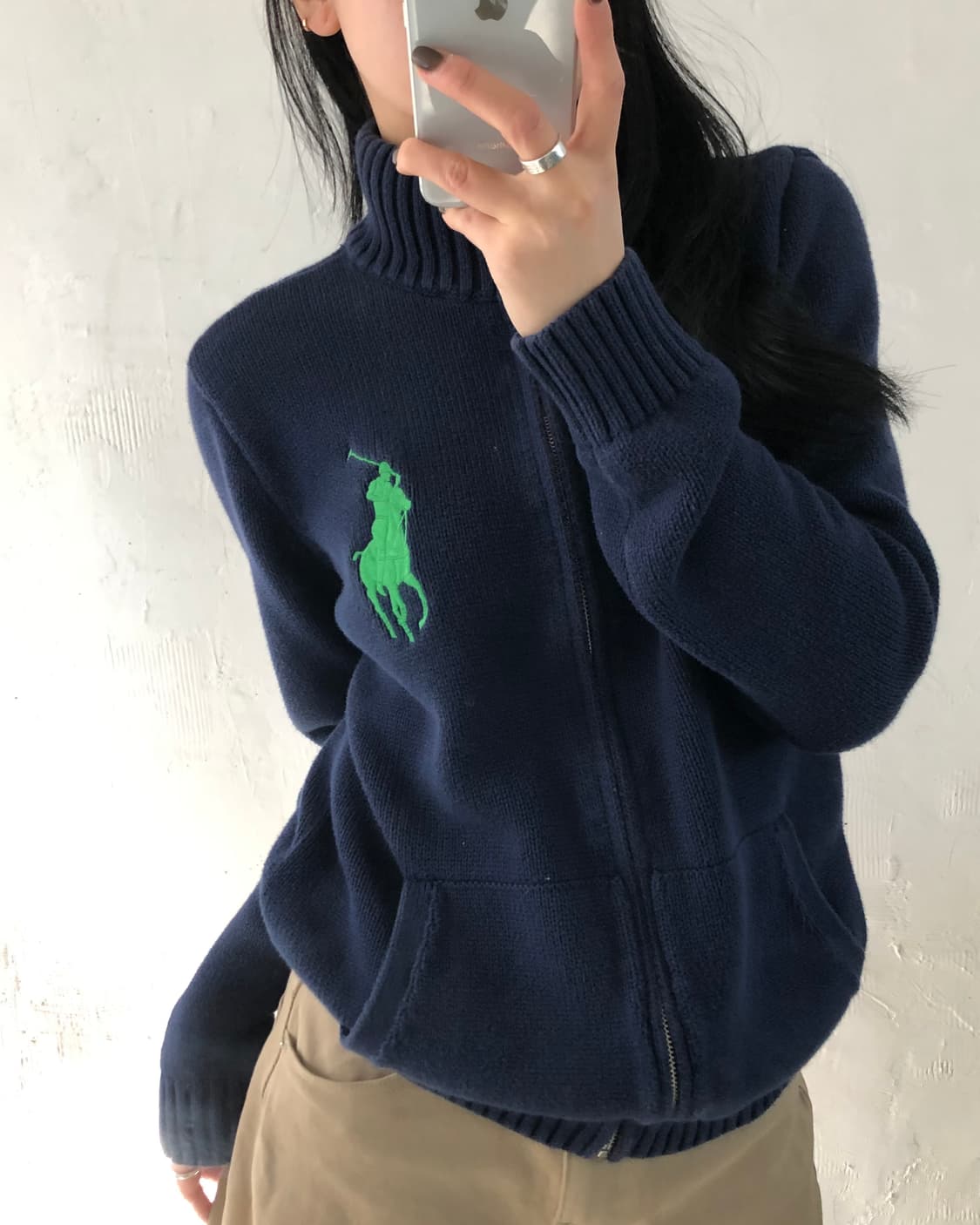 Polo 폴로 랄프로렌 보이즈라인 빅포니 니트집업 상품이미지1