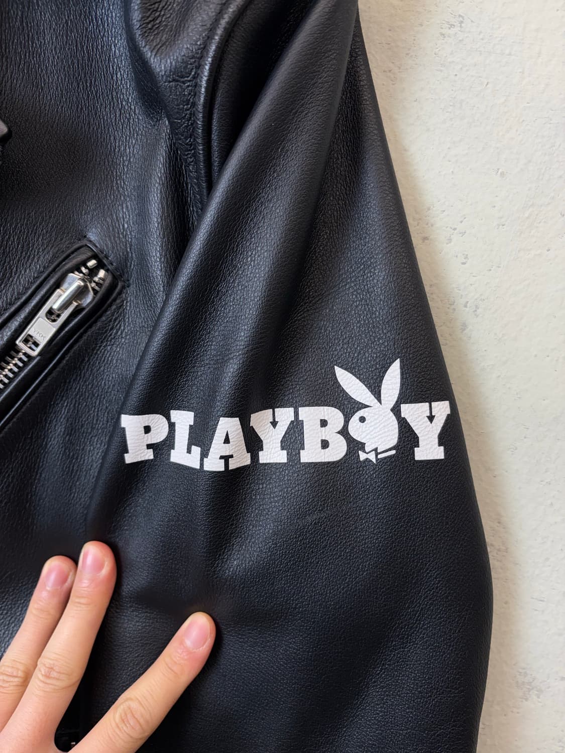 아임낫휴먼비잉 플레이보이 빈티지 레더 라이더 자켓 상품이미지7
