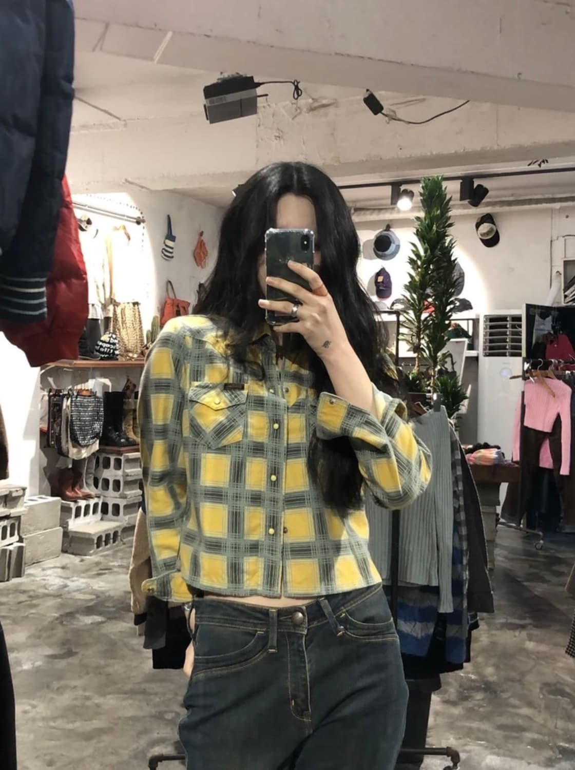 [9107]Hysteric Glamour check crop shirt 상품이미지2