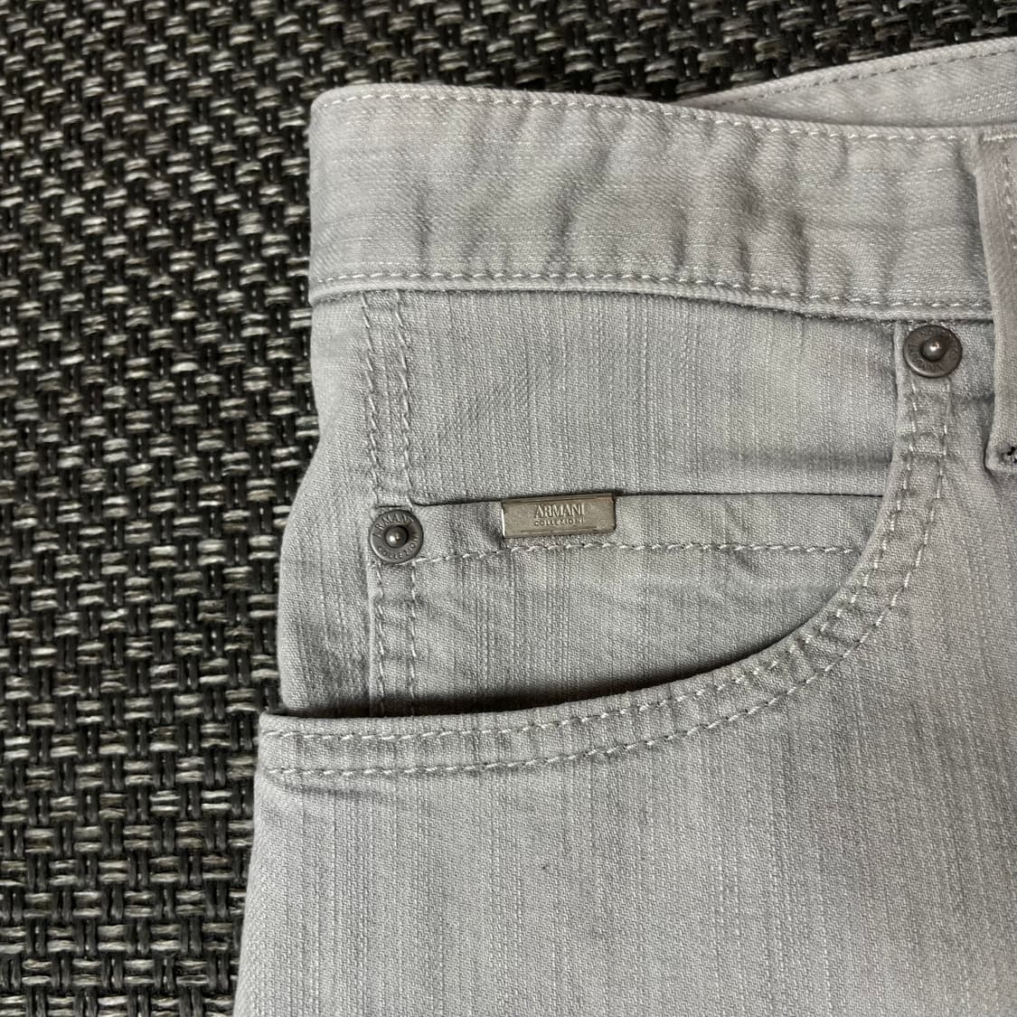 (32) 아르마니 꼴레지오니 라이트그레이 데님 팬츠 슬림핏 상품이미지5