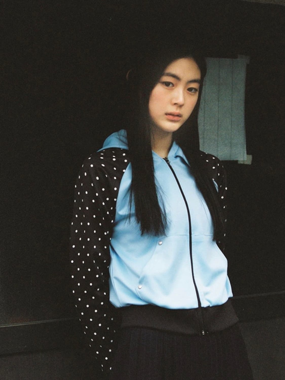 Dot Two Tone Zip-up 상품이미지1
