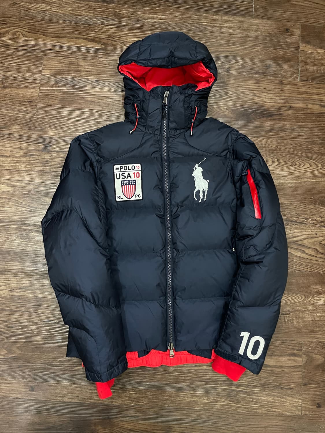 폴로 치프키프 빅포니 성조기 푸퍼 패딩 네이비 상품이미지3