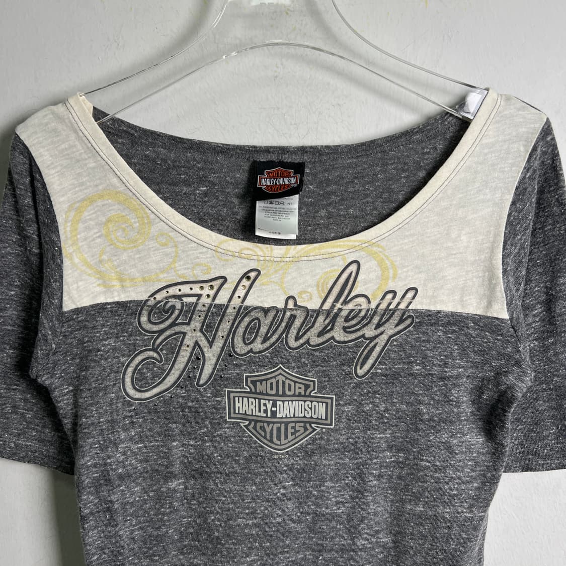 할리데이비슨 빈티지 그레이 반팔 티셔츠 M 상품이미지4