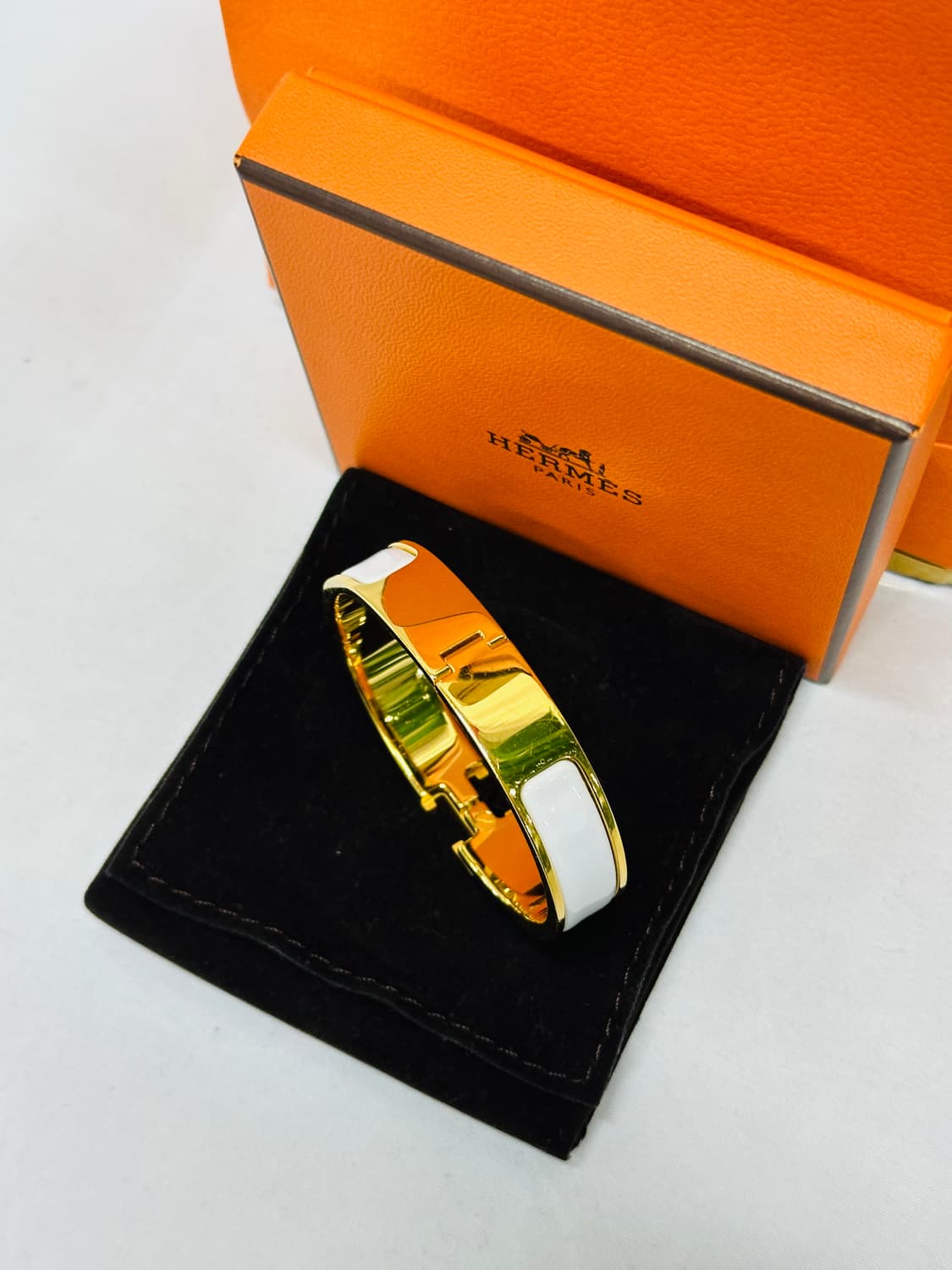 [정품] 에르메스 클릭아슈 화이트 골드 PM 상품이미지5