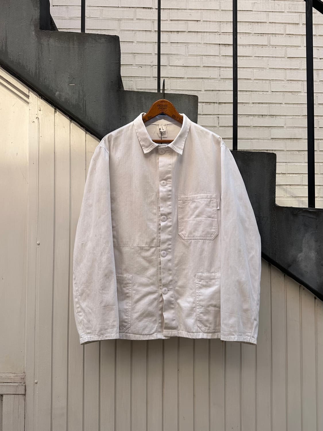 프렌치워크웨어 HBT 화이트 프렌치 워크자켓 상품이미지1