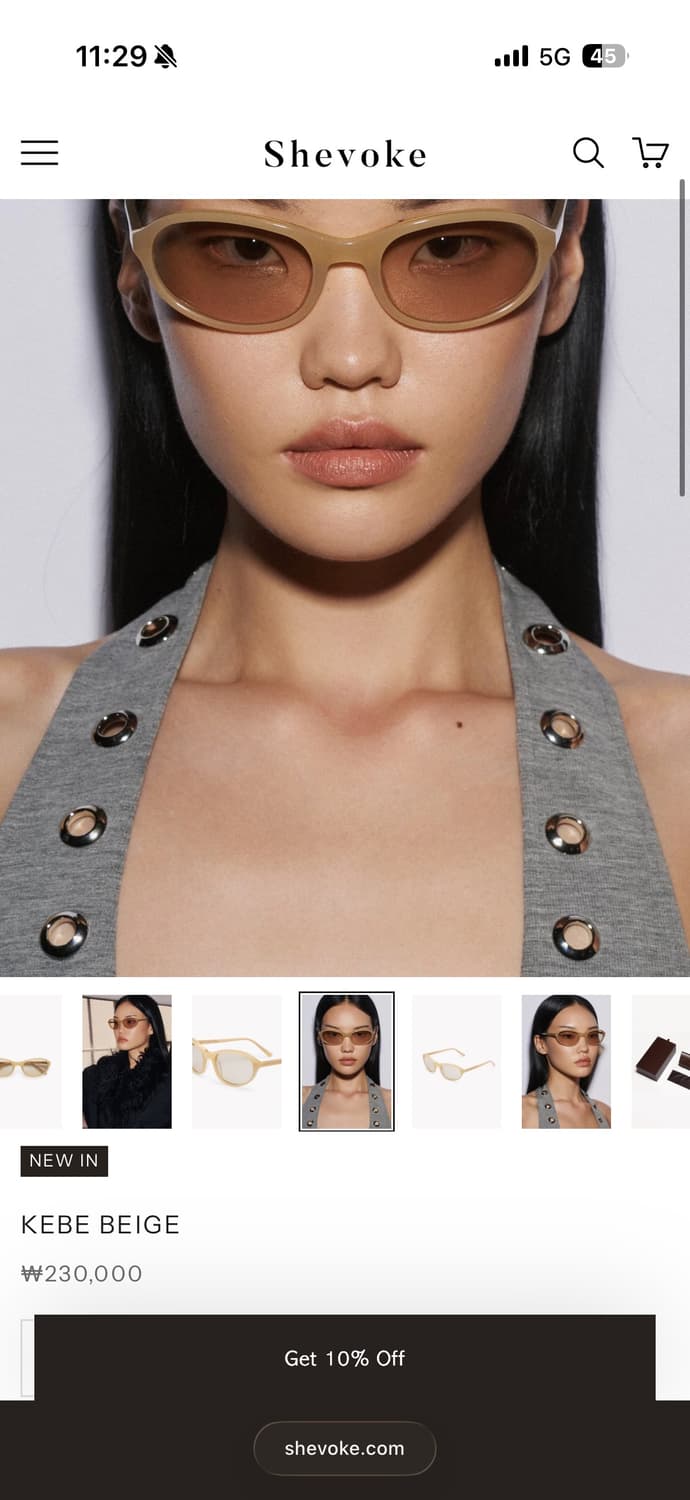 쉬보크 SHEVOKE KEBE BEIGE 선글라스 새상품 상품이미지2