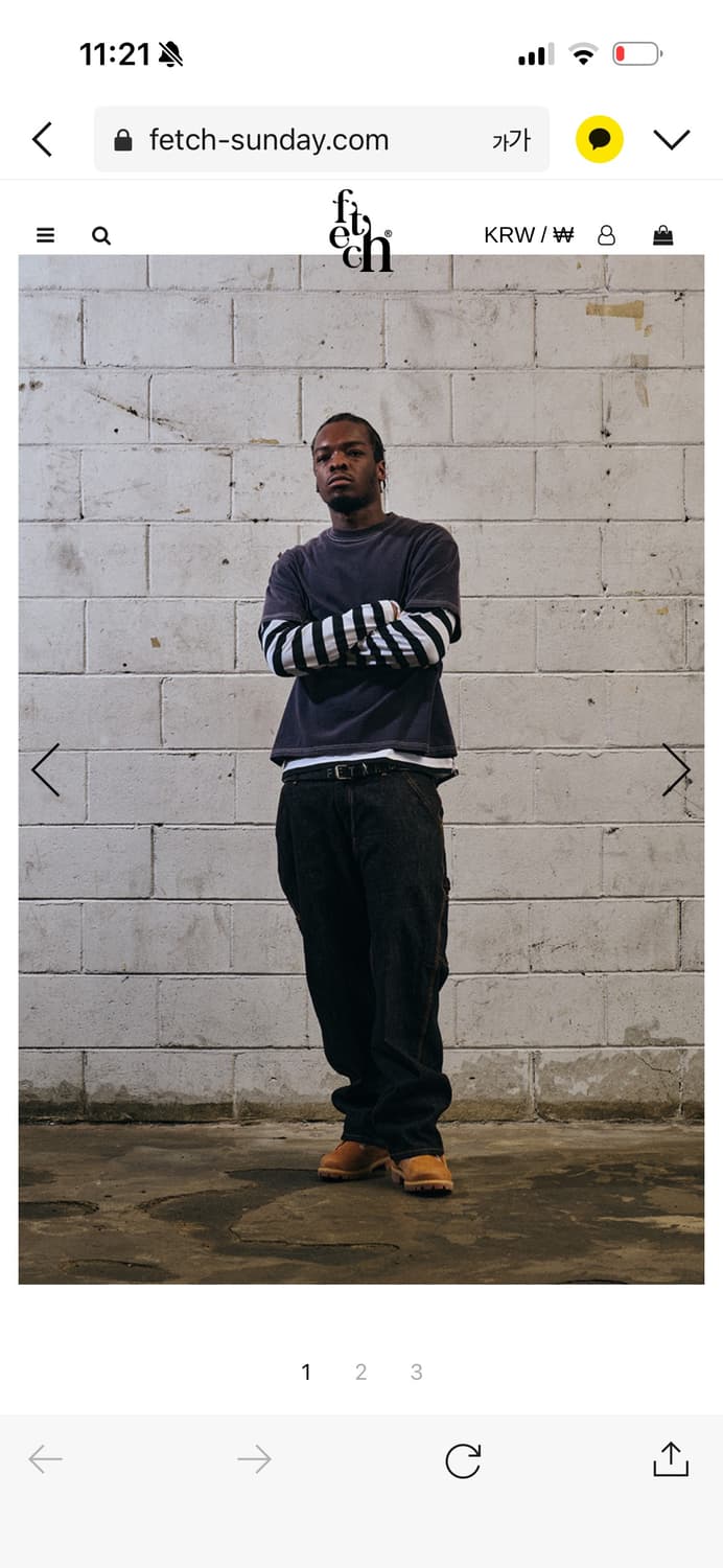 Fetch 스트라이프 티셔츠 상품이미지1